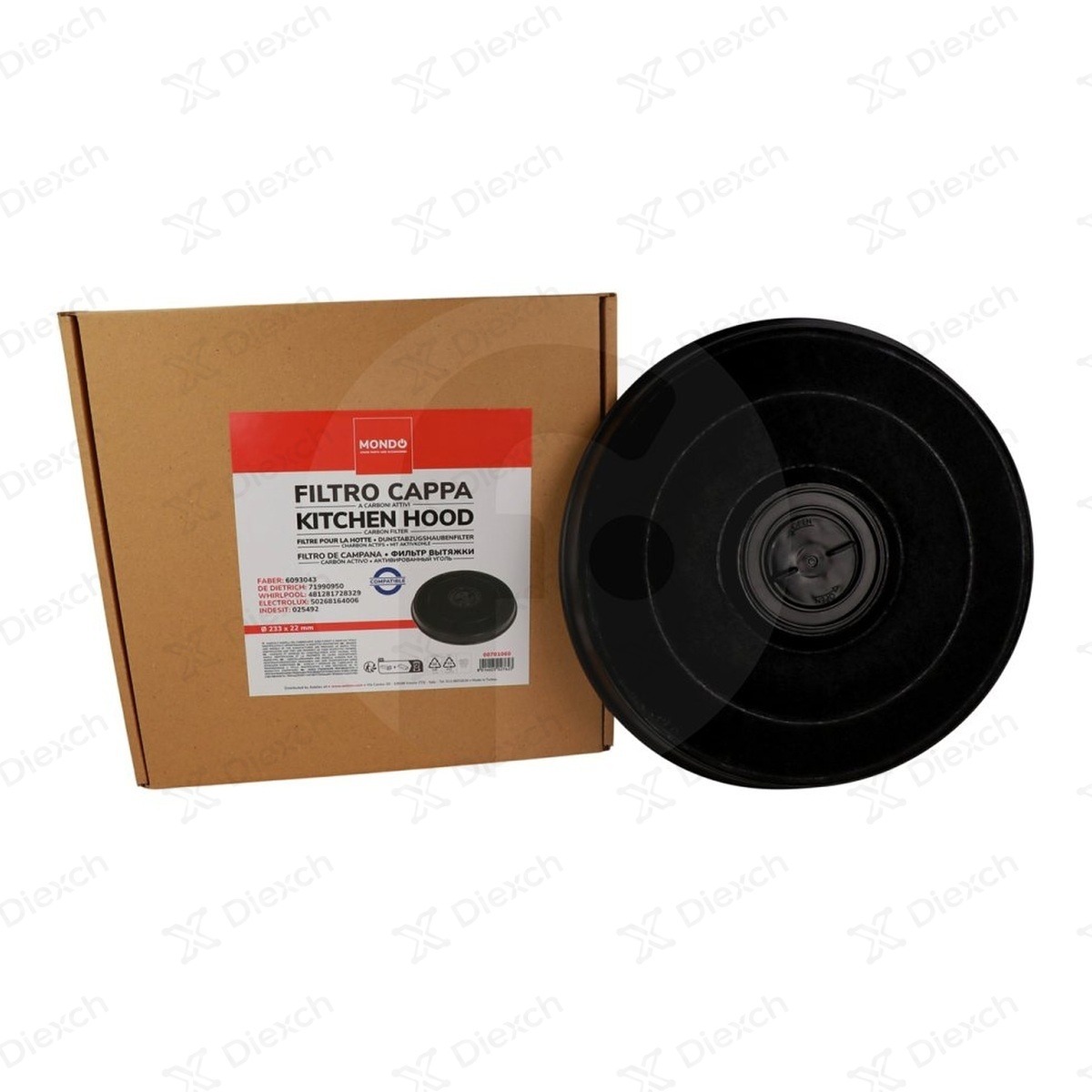 Imagem de filtro de carvão 50290658009 para extrator de fumaça Siemens, Atag e Arthur Martin Elux