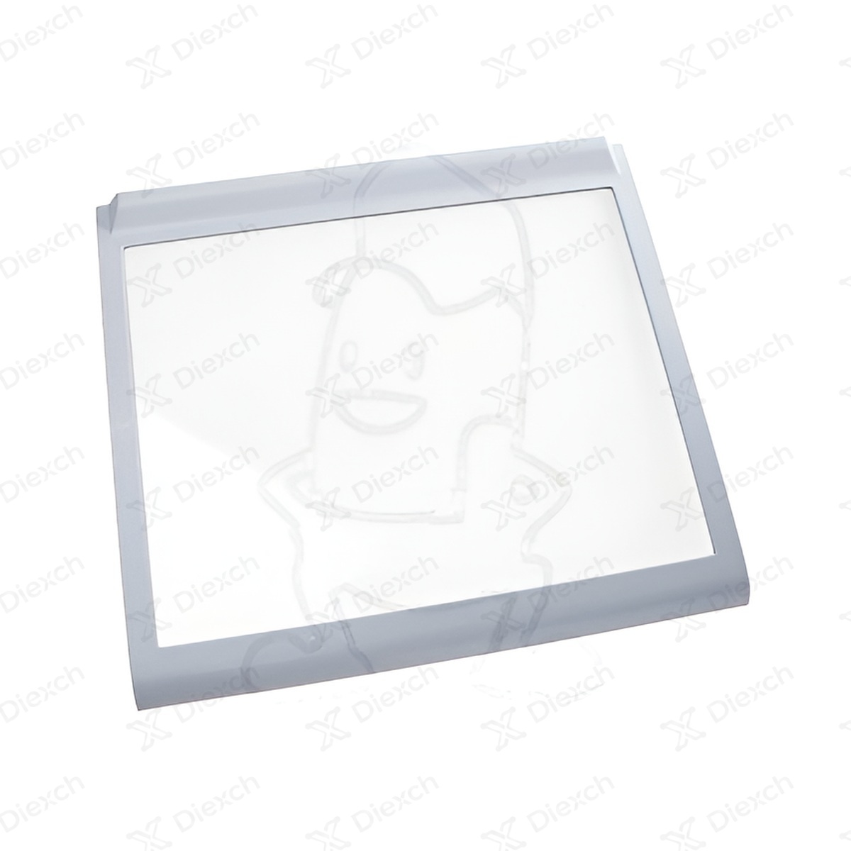 Imagen de Estante de cristal (395x342mm con marco) para frigorífico Bauknecht y Whirlpool 481010358148